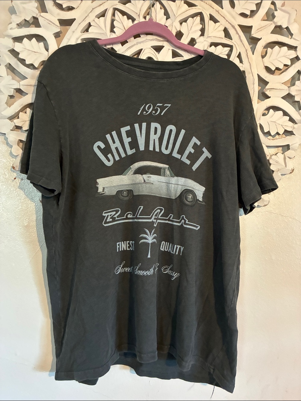 Lucky Brand Black Chevrolet 1957 Graphic Tee